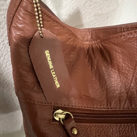 CGreat‎ American Leatherworks Brown Leather Studded Shoulder Cross Body Bag - Picture 4 of 13